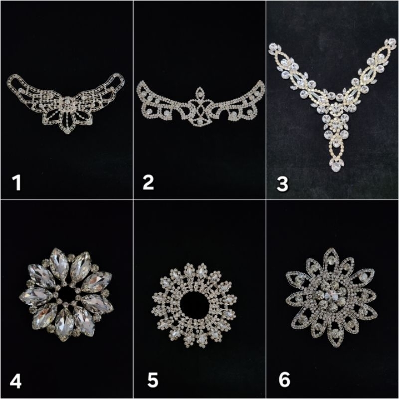 Crystal Diamond Rangkai / Crystal Leher / Crystal Dada /Crystal Perut / payet Kaftan / Payet Dres / 