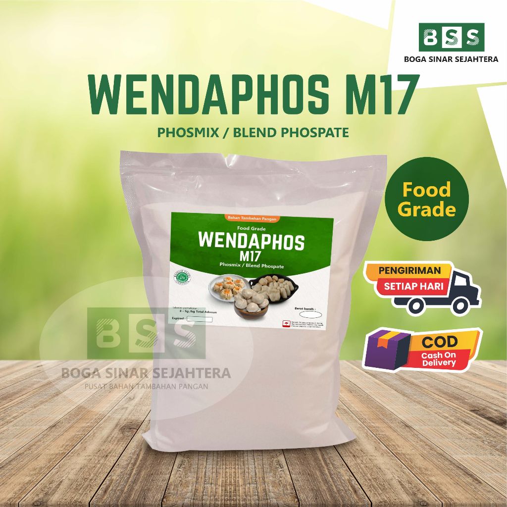 

Wendaphos M17 (1kg) | Blend phosphate, Phosmix | Pengenyal bakso, sosis dll