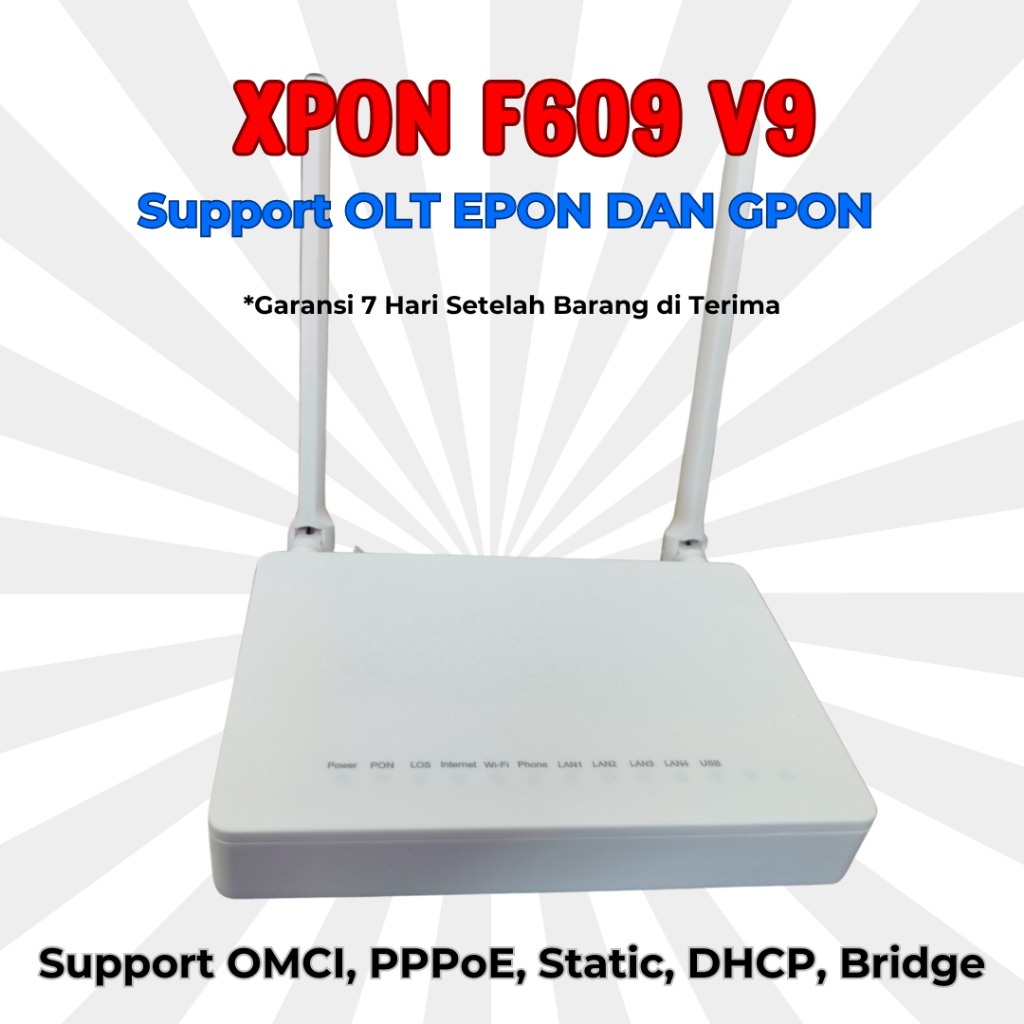 XPON F609 v3 SUPPORT OMCI ANTENA 5DB