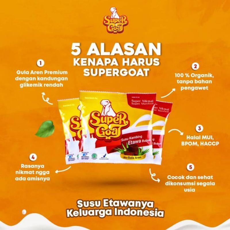

SUPERGOAT Susu Kambing Etawa Gula Aren PERSACHET