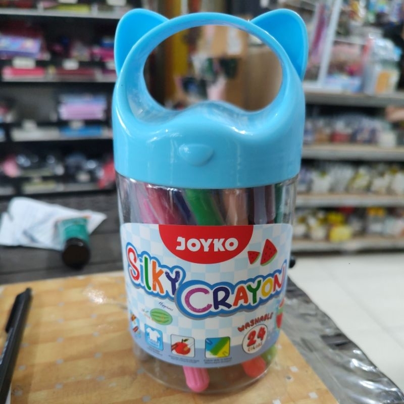 

(1 pack) Silky crayon joyko isi 24 warna SLCB24