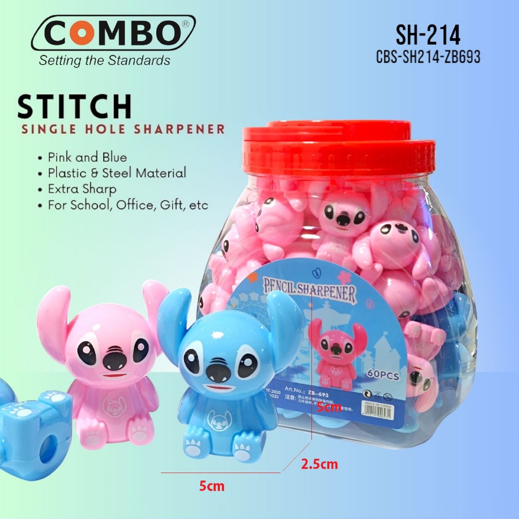 

Serutan Pensil STITCH / Rautan Pensil STITCH / Pencil Sharpener SH-214 / Pencil Sharpener SH-214 / Serutan Pensil Lucu / Single Hole Pencil Sharpener