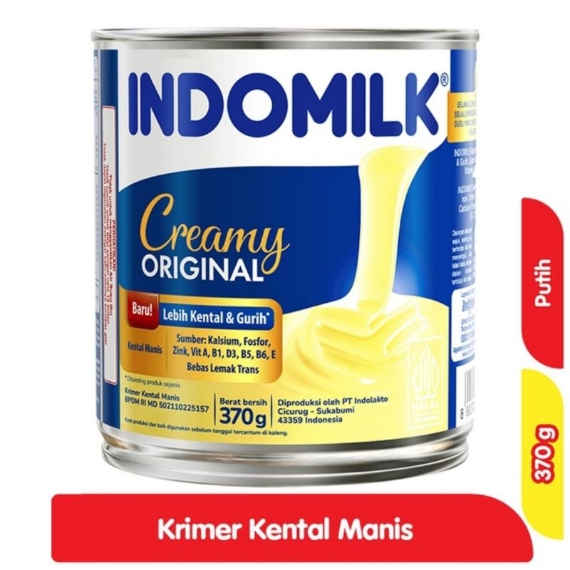 

indomilk kaleng putih dan indomilk kaleng coklat 370g