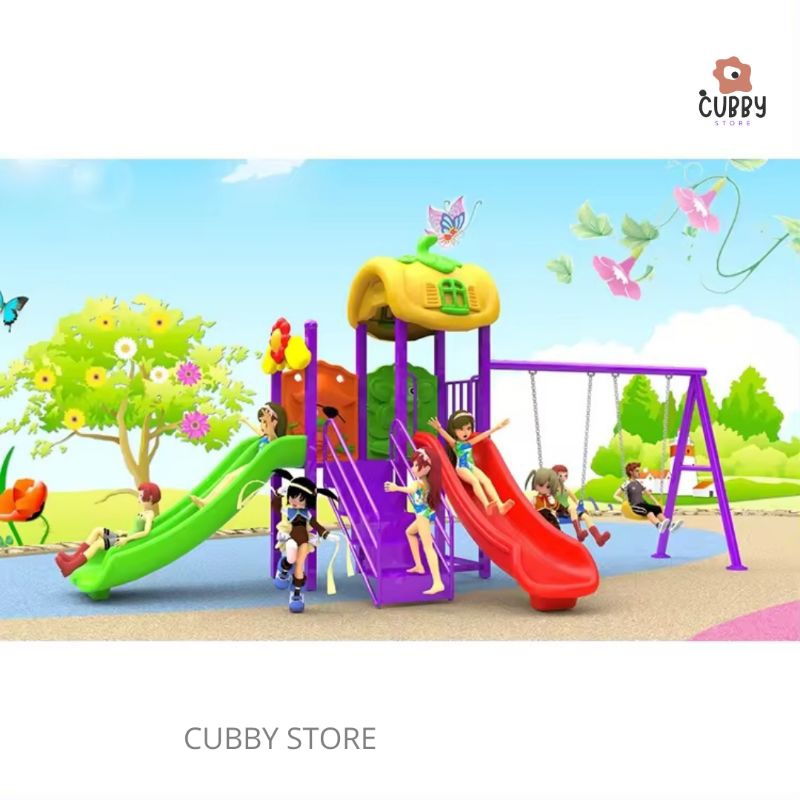 Perosotan dan Ayunan Anak Jumbo cocok untuk Outdoor Playground ZK8405 (Belum Termasuk Ongkir)