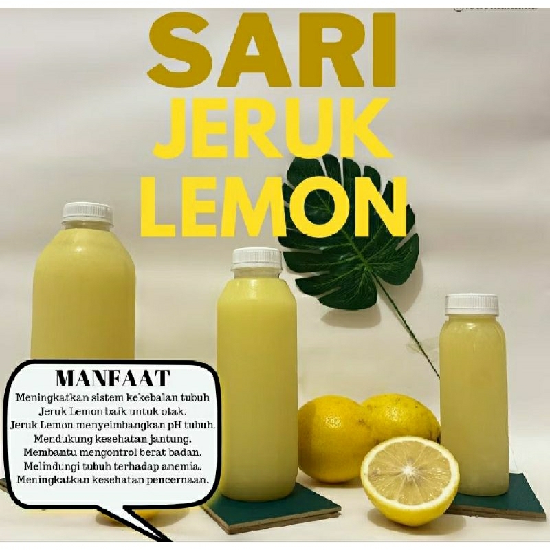 

SARI LEMON MURNI, PURE LEMON JUICE 100%, BUAT DETOX, DIET