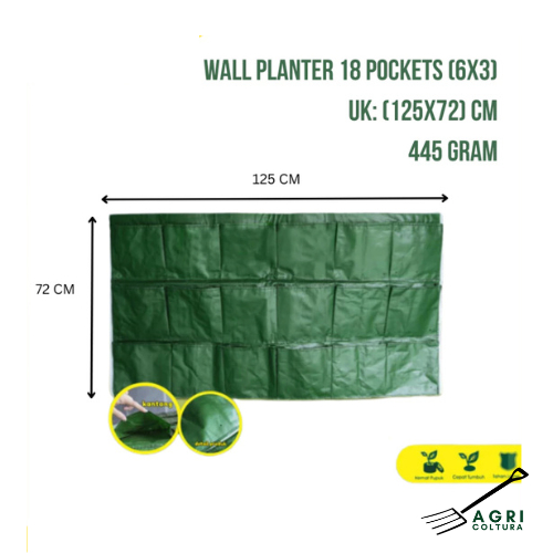 Wall Planter Bag 18 Kantong Pot Dinding Hijau Planter Bag Vertical / Vertical Garden