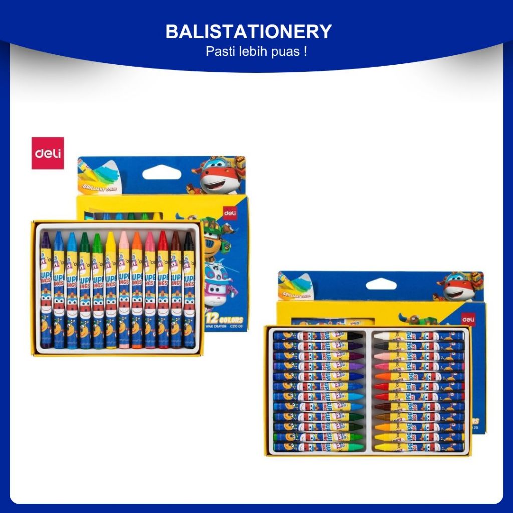 

Wax Crayon / Krayon Deli 12 / 24 Warna Super Wings EC21000 | EC21020