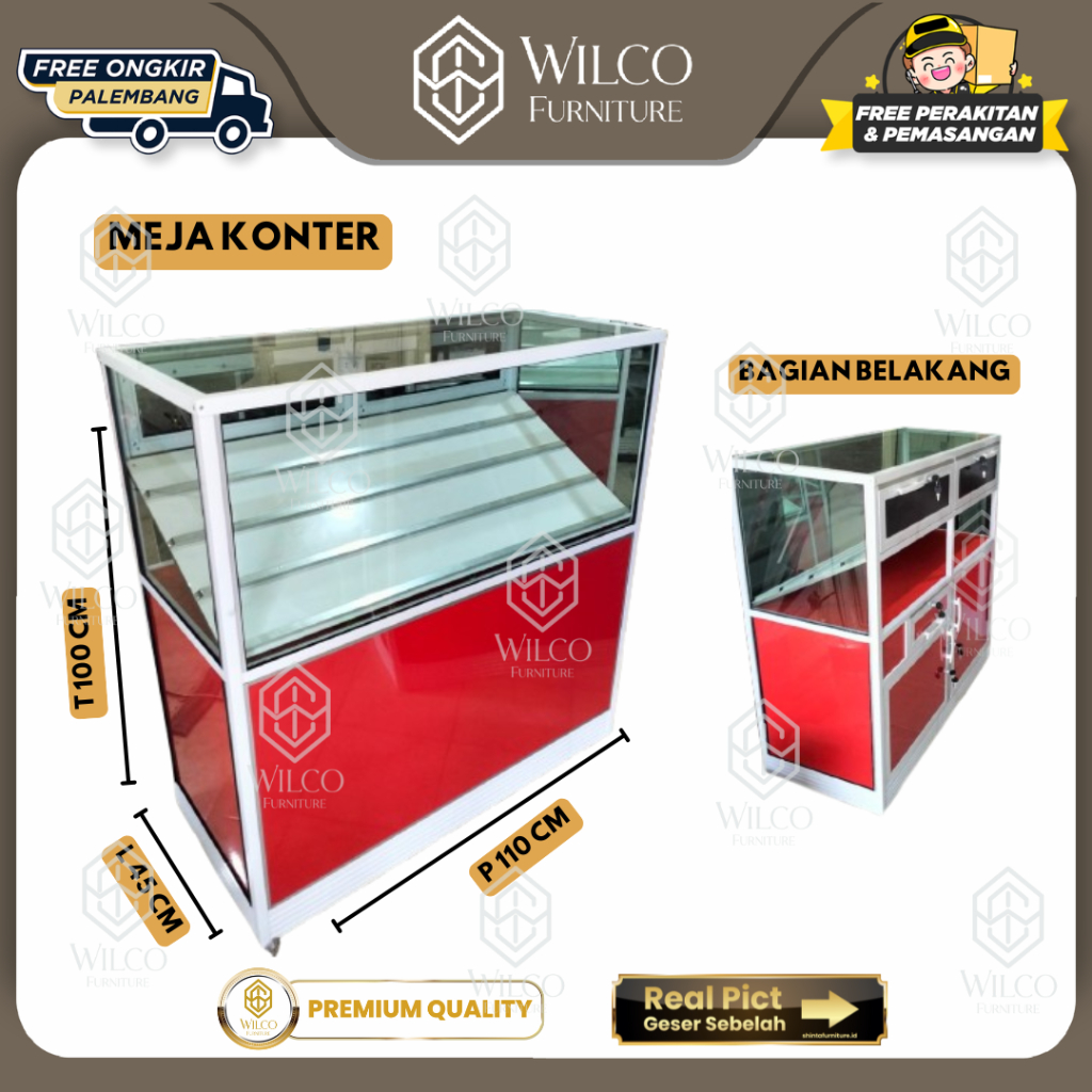 Etalase Counter Pulsa Hp | Meja Konter Pulsa Murah Palembang
