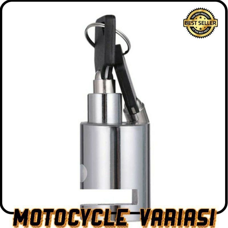 Gembok Baja Anti Maling Sepeda Motor Fazzio Nmax Pcx Adv Vario Semua Motor Cakram Bahan Besi Baja