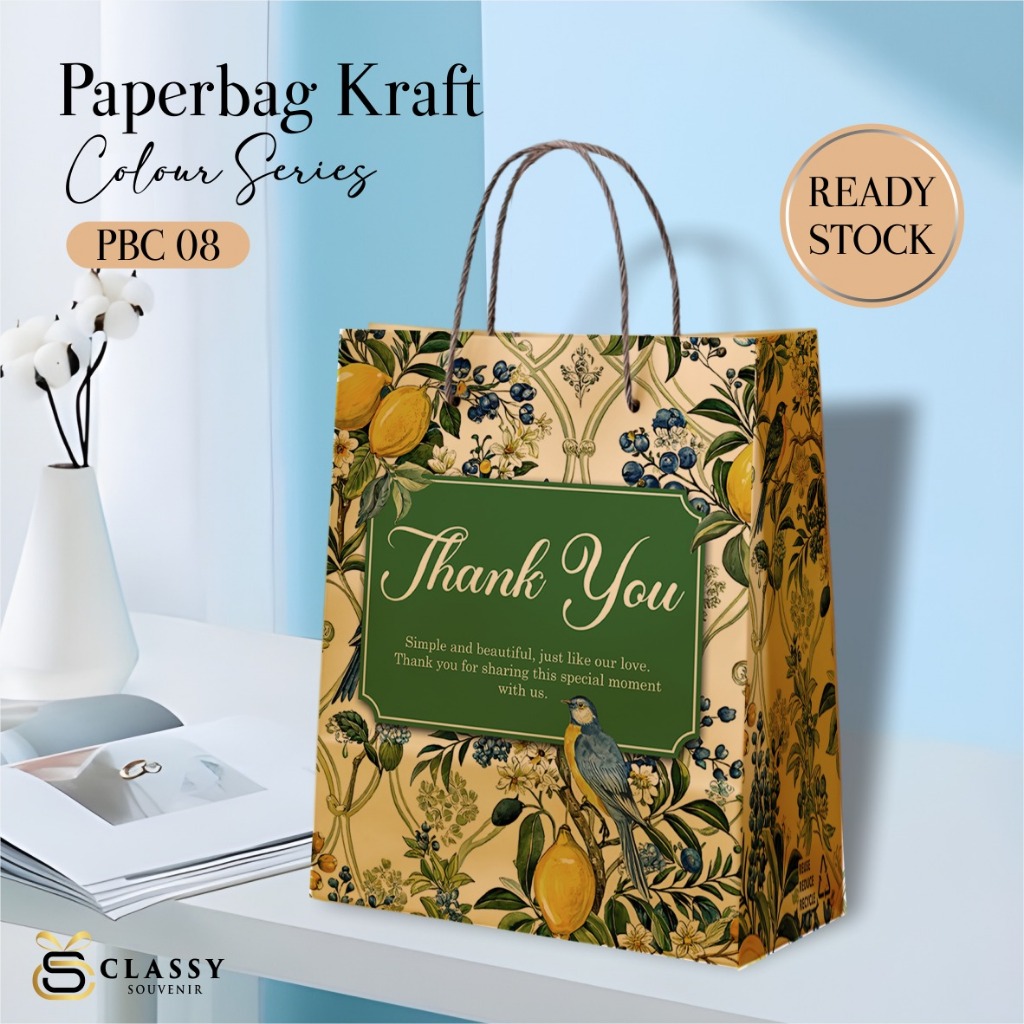 

PAPER BAG MOTIF READY STOCK ECERAN - TAS SOUVENIR PERNIKAHAN BAHAN KRAFT UKURAN 20X25X10 CM