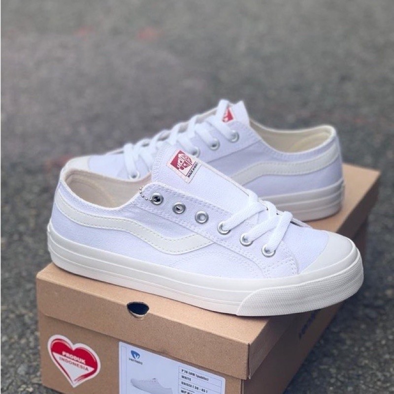 Sepatu Ventela Low Public Putih Polos Original 100% Full White