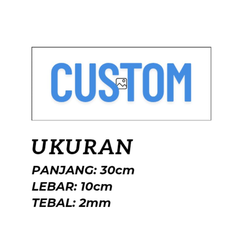 

custom papan nama acrilic 30x10cm tebal 2mm