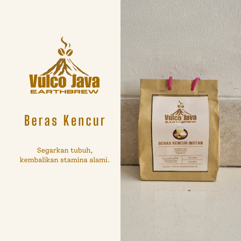

Beras Kencur Instan Minuman Herbal - Vulco Java Earthbrew Tradisional Siap Seduh