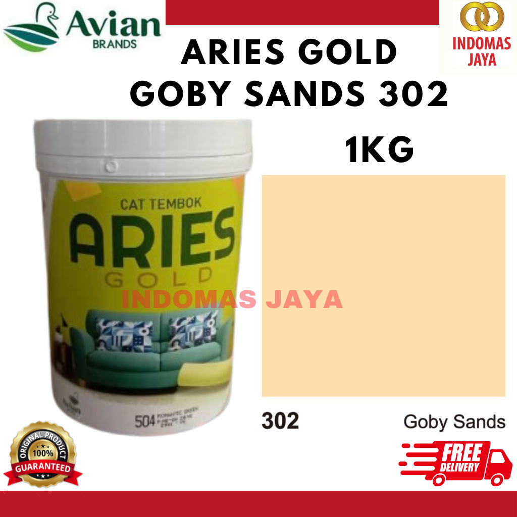 CAT TEMBOK ARIES GOLD GOBY SANDS 302 (1KG) CAT DINDING