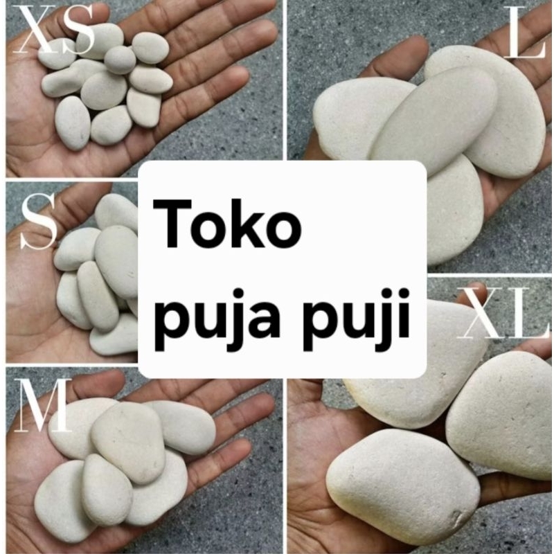 Batu koral putih kupang 10kg uk;XS-S-M-L-Xl