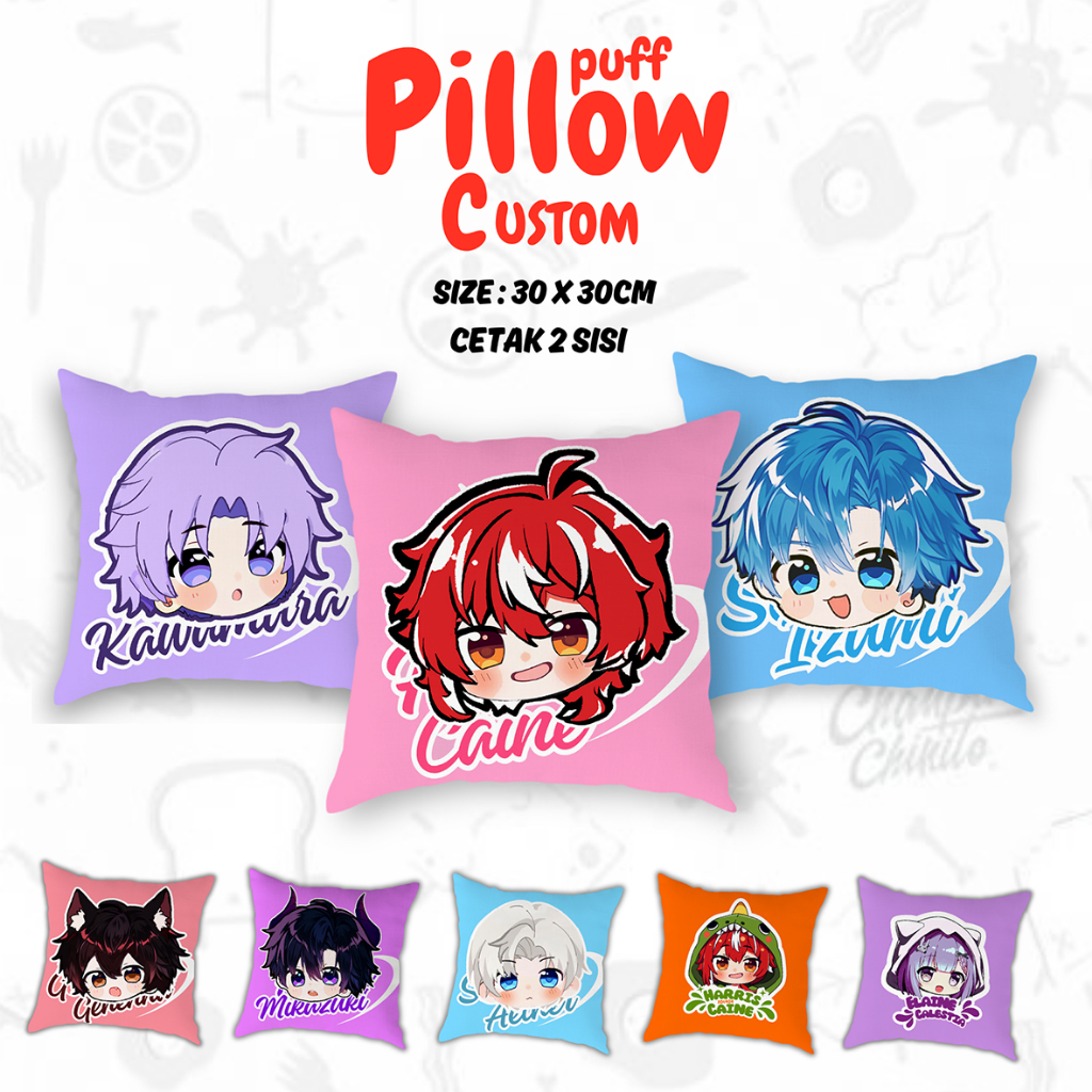 YMS - BANTAL / BANTAL TIDUR / BANTAL MJURAH / GULING TIDUR / PILLOW / BANTAL BERKARAKTER VTUBER ANIM