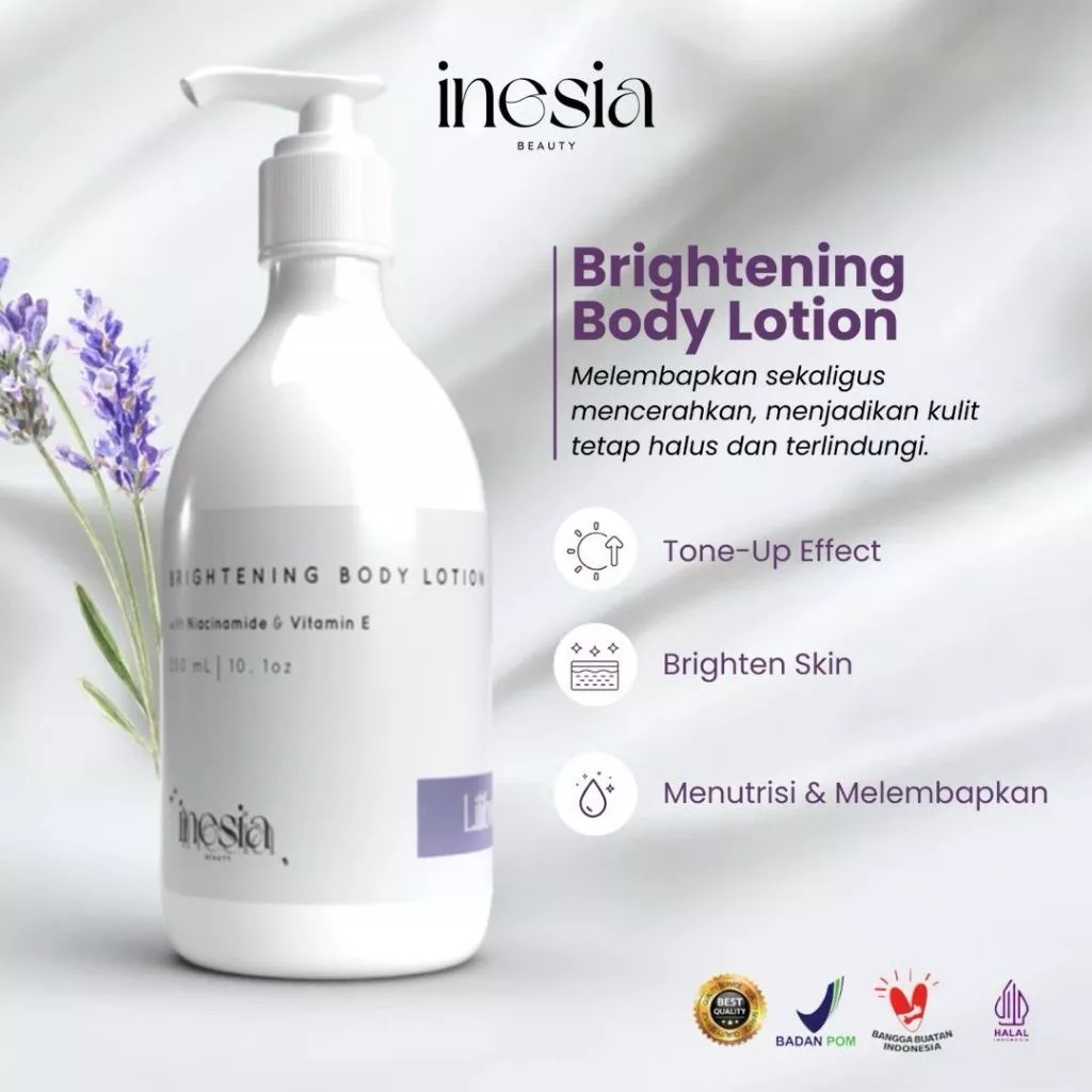 Inesia Brightening Body Lotion & shower gel 300MLLOTION TUBUH/ RF KOSMETIK