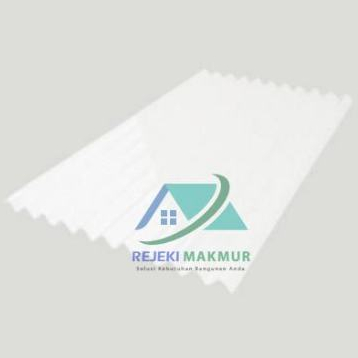 AQW Fiber gelombang + UV pro 3 meter x 80 cm x 0.8 mm warna susu / Atap fiber bening transparan pvc