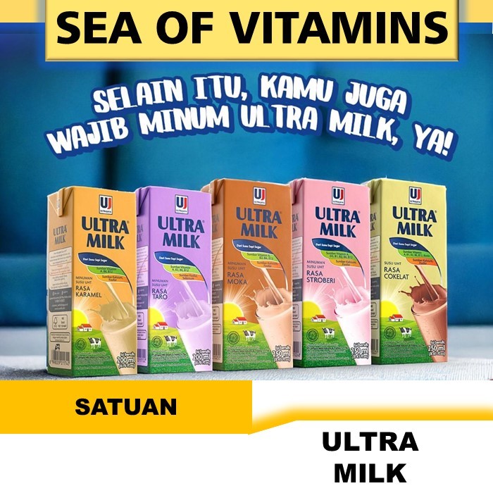 

SATUAN SUSU ULTRA MILK 125/200/250 ML LOW FAT UHT