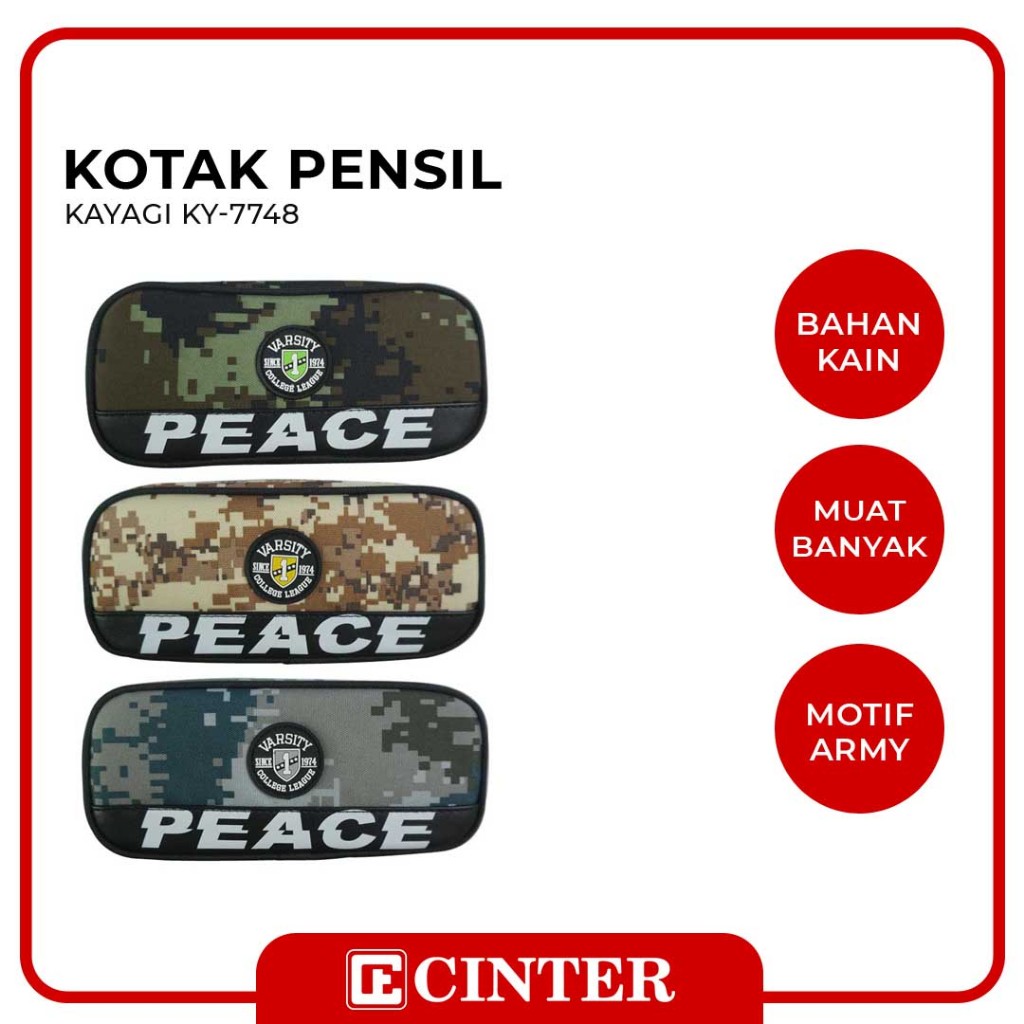 

KAYAGI - TEMPAT PENSIL / KOTAK PENSIL KAIN RESLETING / PENCIL CASE KAIN KY-7748 SLETING VARSITY