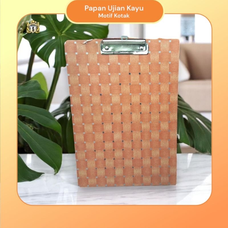 

Papan Ujian Kayu / ClipeBoard / Papan Jalan Folio / Papan dada Motif Kayu Kotak Coklat / Serbaguna