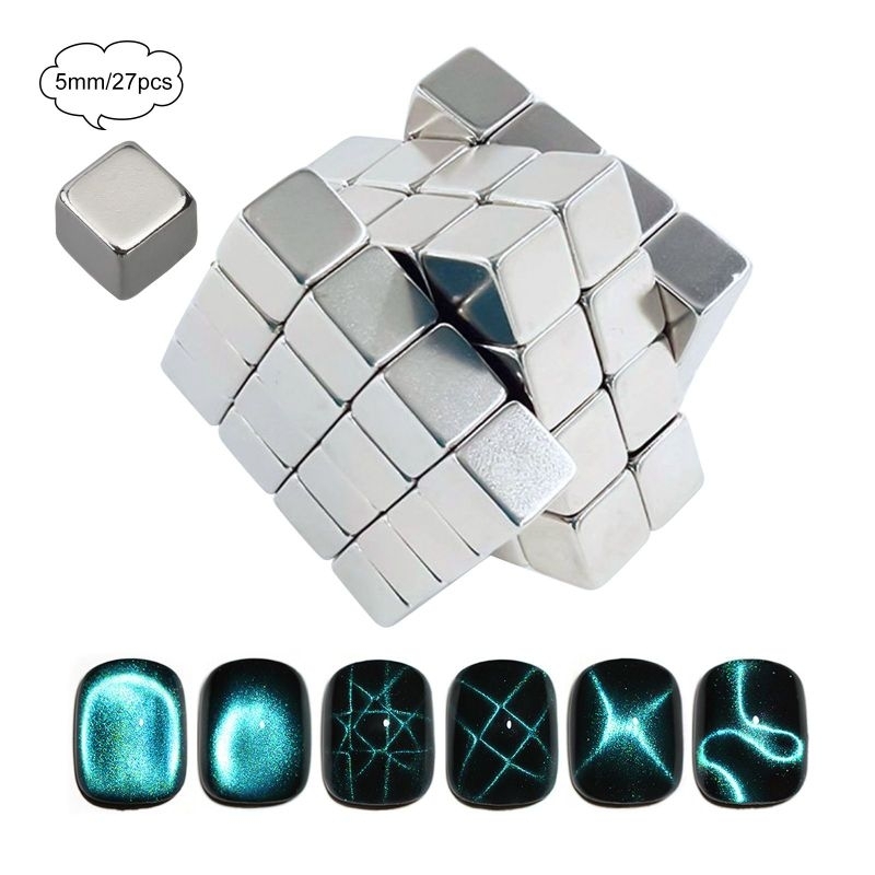 GNA Nails - 27 Pcs Cat Eye Kubik - Cat Eye Kubus - Cat Eye Cubic - 27 Pcs Magnet Cat Eye - Magnet Ca