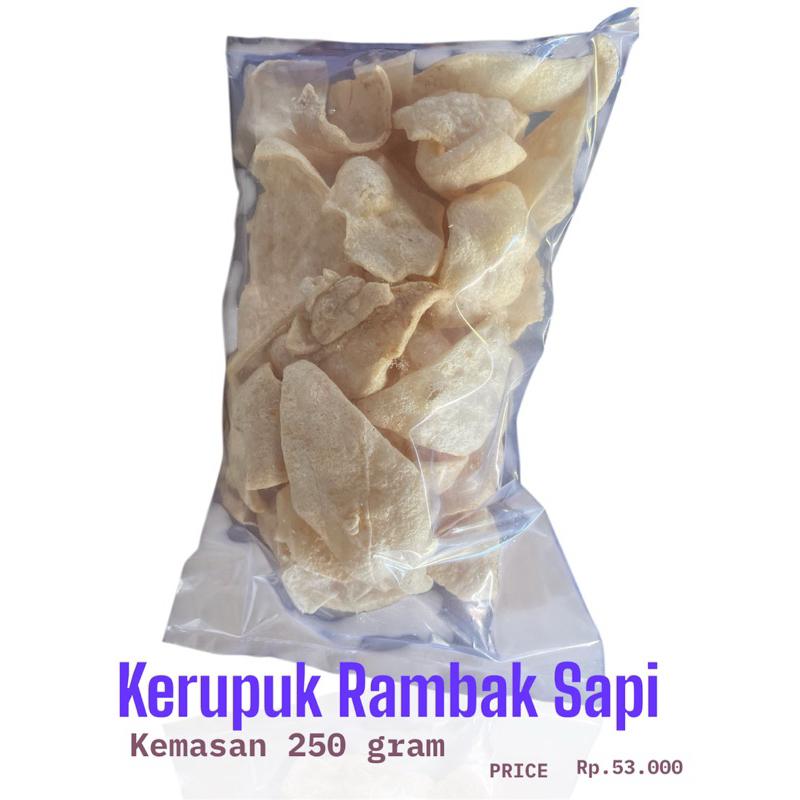 

Kerupuk rambak Sapi tinggal makan Asli tulungagung