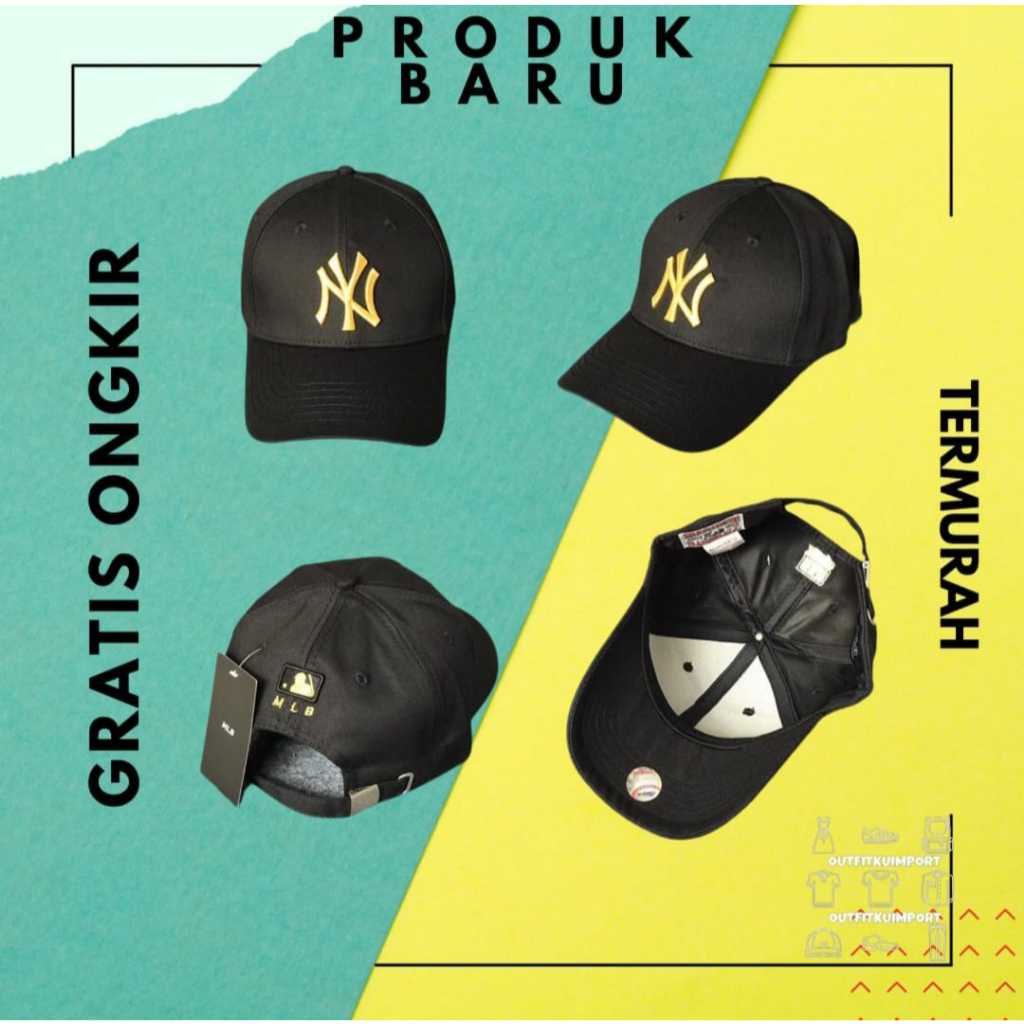 G-540 Topi Baseball NY MLB Classic Black Gold