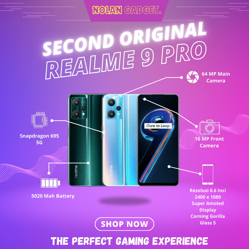 REALME 9 PRO RAM • 6/128 • 8/128 GB • FULLSET MULUS (SECOND)