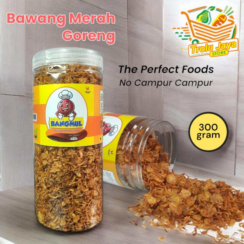 

Bawang Goreng 300gram Asli Renyah Kriuk Premium Tanpa Campuran BangMul Trolujayastore