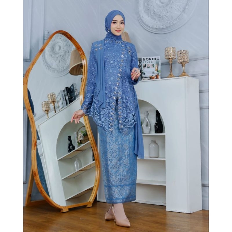 stelan kebaya janggan/kebaya modern/songket span/kebaya terbaru/kebaya wisuda/songket melayu