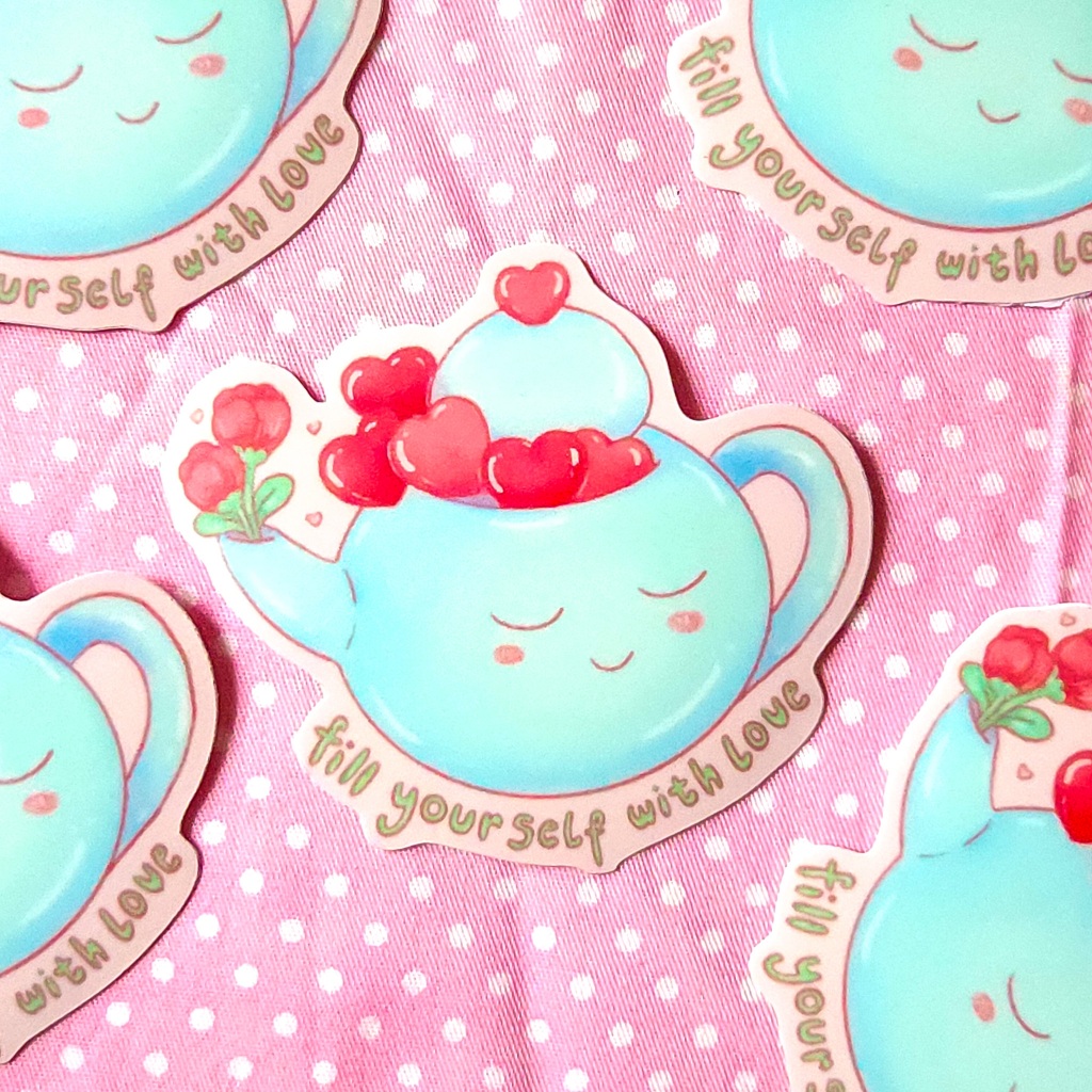 

Fill Yourself With Love Affirmation Die Cut Sticker