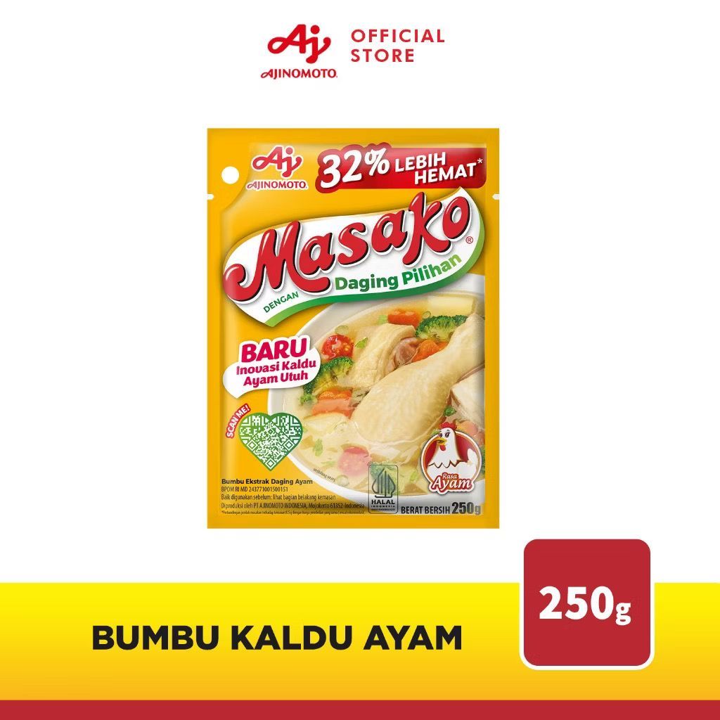 

Masako Bumbu Kaldu Ayam Penyedap Rasa 250g