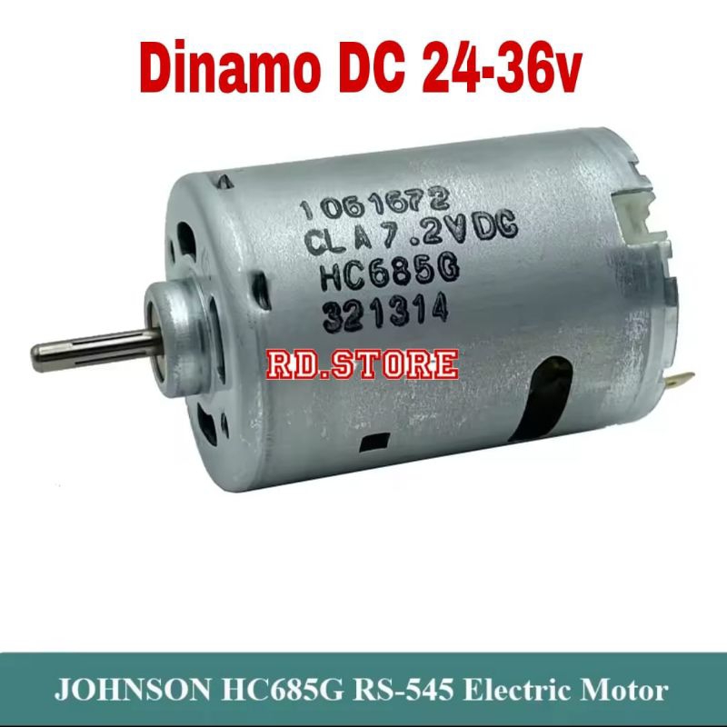Dinamo DC Motor JOHNSON RS-545 545 24V-36V Mid Rpm Speed High Torque