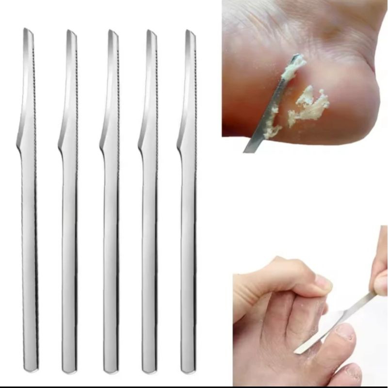 Pisau kikir alat pedikur pengkikis penghilang kulit mati kaki pedicure foot scrubber stainless steel