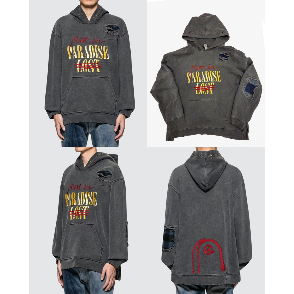 ALCHEMIST x Rest in Paradise Lost Oversized Hoodie Othelo Gervacio Perfect Hoodie Distressed Finish 