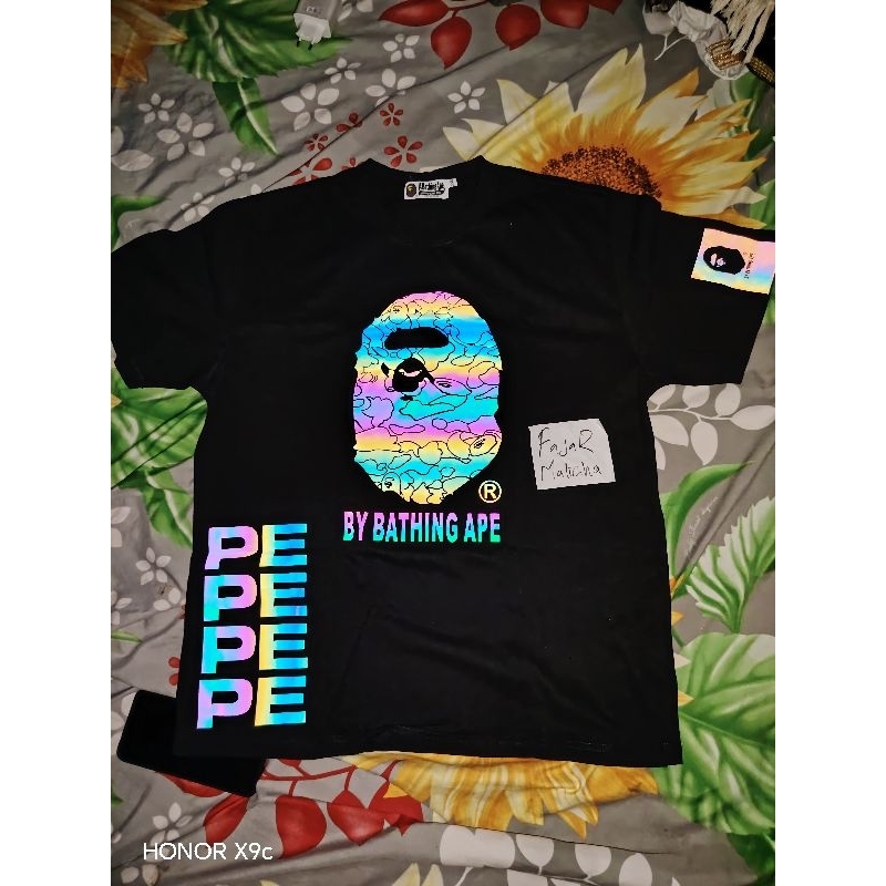 Tshirt Bape Reflective Original Casual Brand