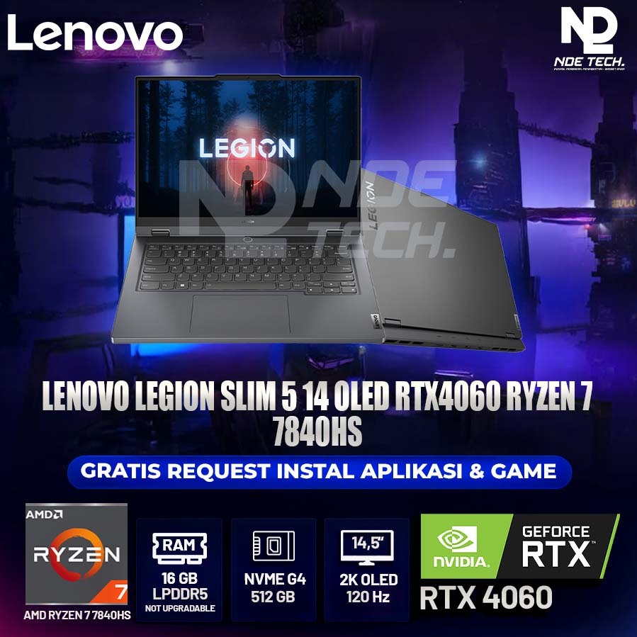 LENOVO LEGION SLIM 5 14 OLED RTX4060 RYZEN 7 7840HS