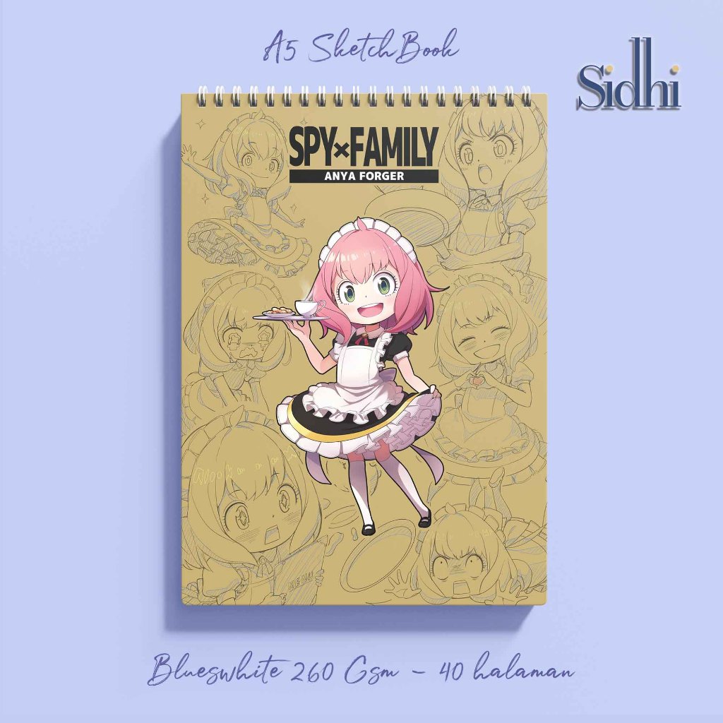 

Sidhi Sketchbook premium A5 spiral tema anya forger