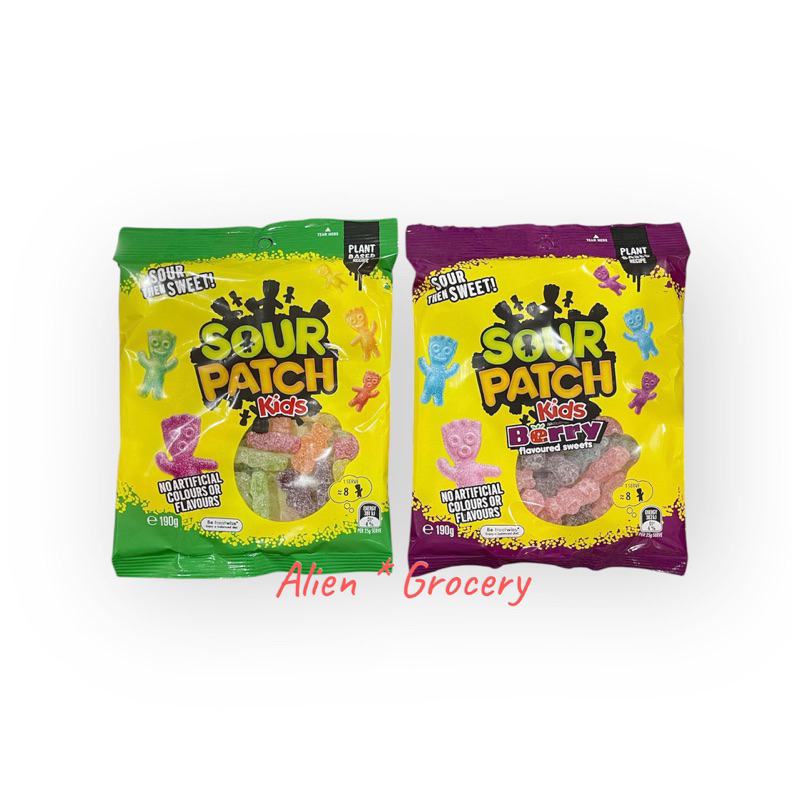 

TNCC The Natural Confectionary Co Candy SOUR PATCH KIDS Berry Plant Based No Artificial Color 190gr