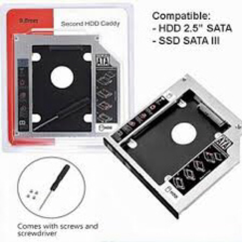 HDD SSD CADDY SATA / BEACKET CADDY 9,5Mm 2.5 Inchi