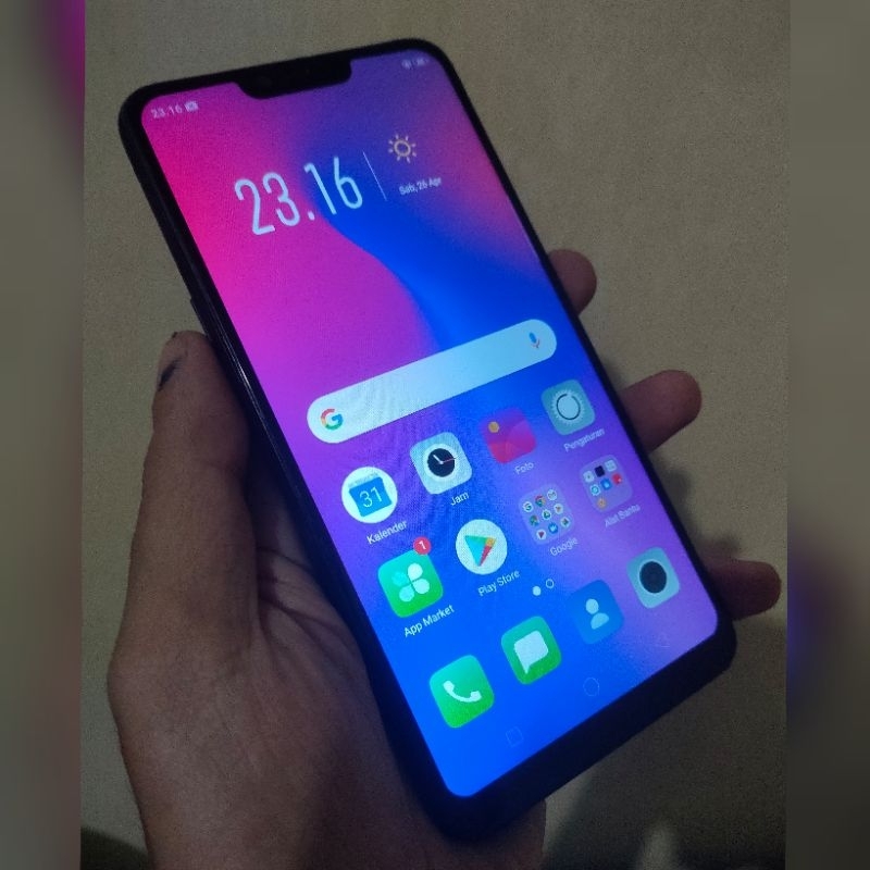 Hp OPPO A3S RAM 3GB/32GB warna hitam Bekas