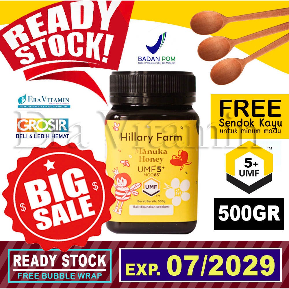 

Hillary Farm UMF 5+ Manuka Honey - madu manuka anak Pure New Zealand