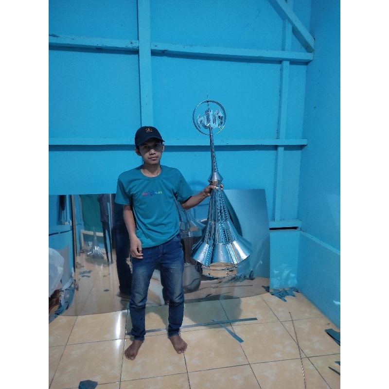kubah masjid model kerucut stainless 40cm