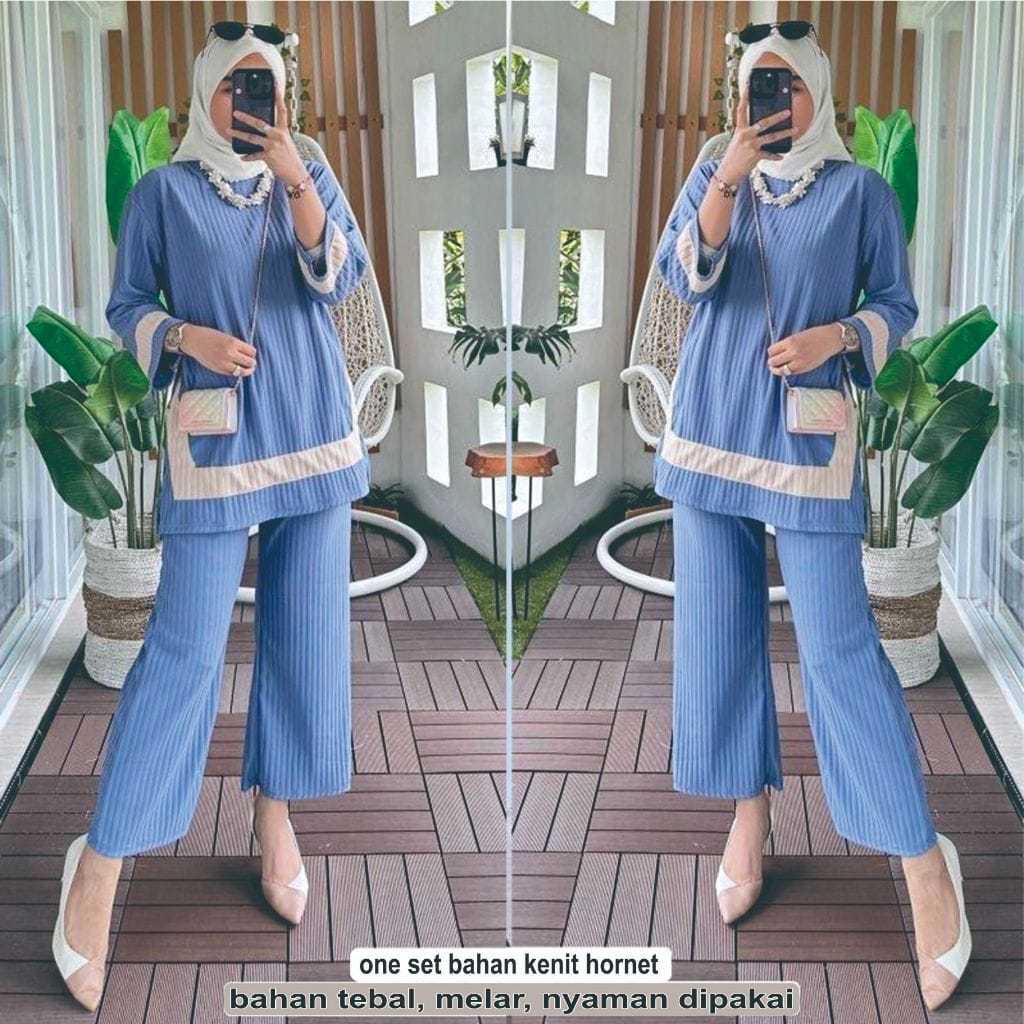 SETELAN KOMBINASI KNIT IMPORT PREMIUM SET KNIT WANITA JUMBO SETELAN KNIT WANITA TERBARU