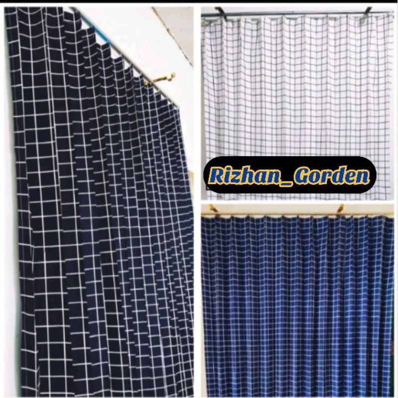 gorden kotak kotak Aesthetic model plisket kawat S gorden mosdgorden pintu gordeng jendela gorden ru