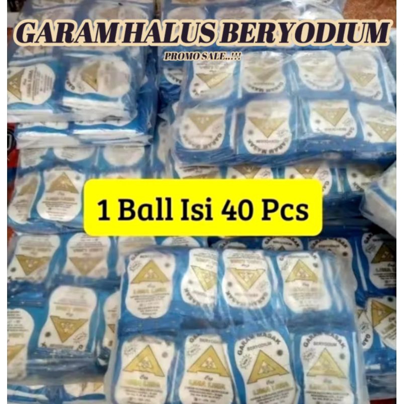 

PROMO MURAH....!!! GARAM MASAK BERYODIUM 1 BALL ( 40 PCS )