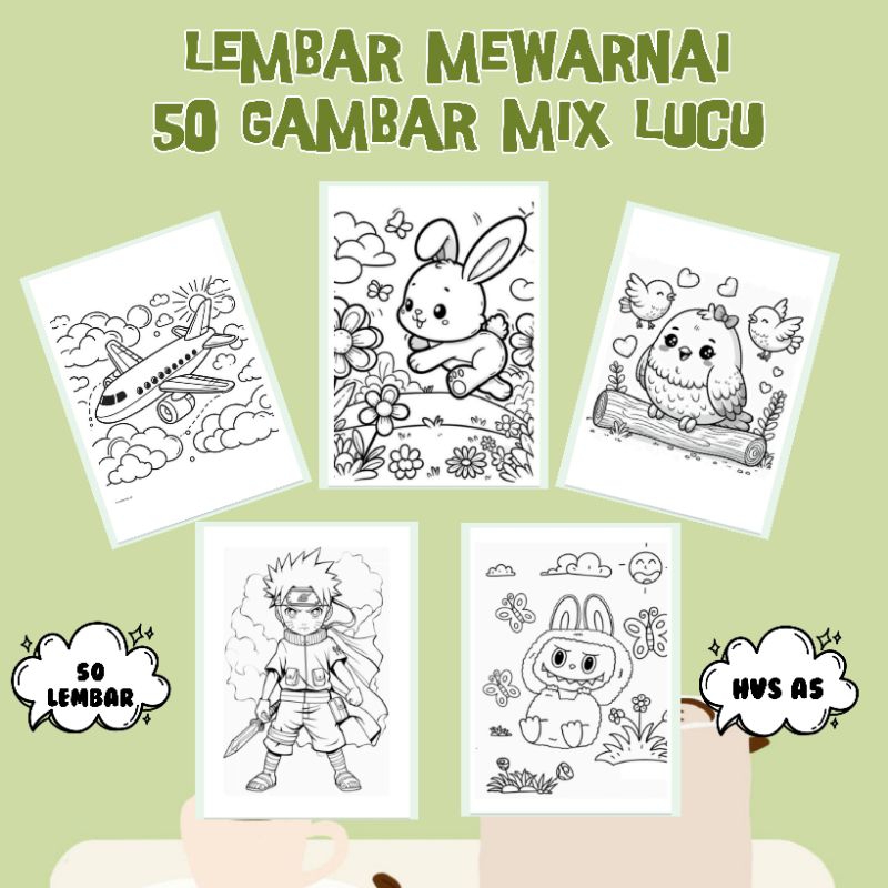 

ColorMix Fun: Gambar Mewarnai Seru untuk Anak SD 50 Halaman