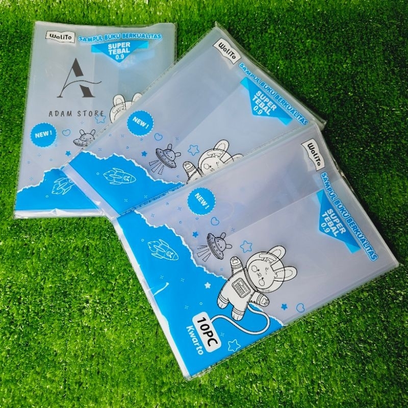 

sampul plastik buku tulis super tebal 0,9( WALITO ) ukuran kwarto/buku tulis isi biasa 10 lembar