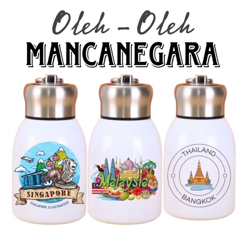 Tumbler termos mini tahan panas atau dingin cocok untuk oleh oleh singapore malaysia kuala lumpur th